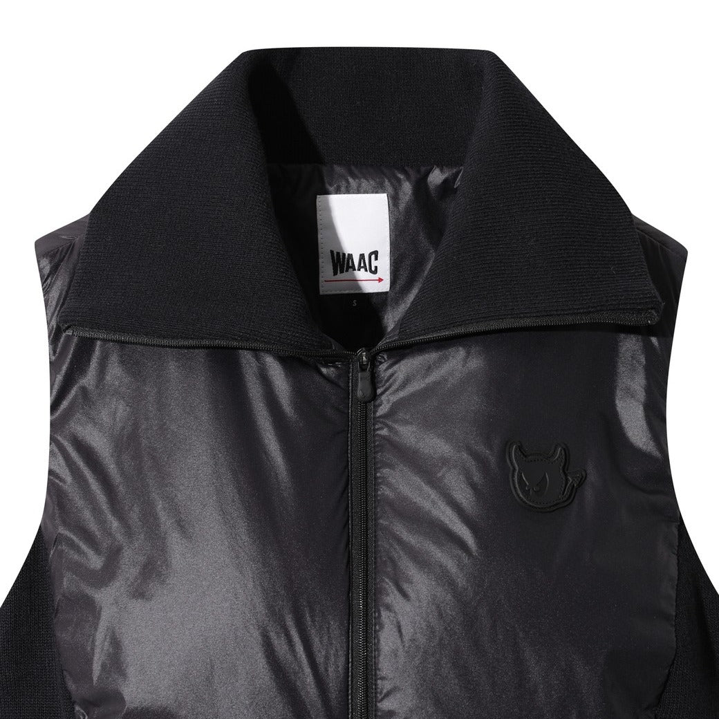 WOMEN ニットハイブリッドパデッドベスト ブラック