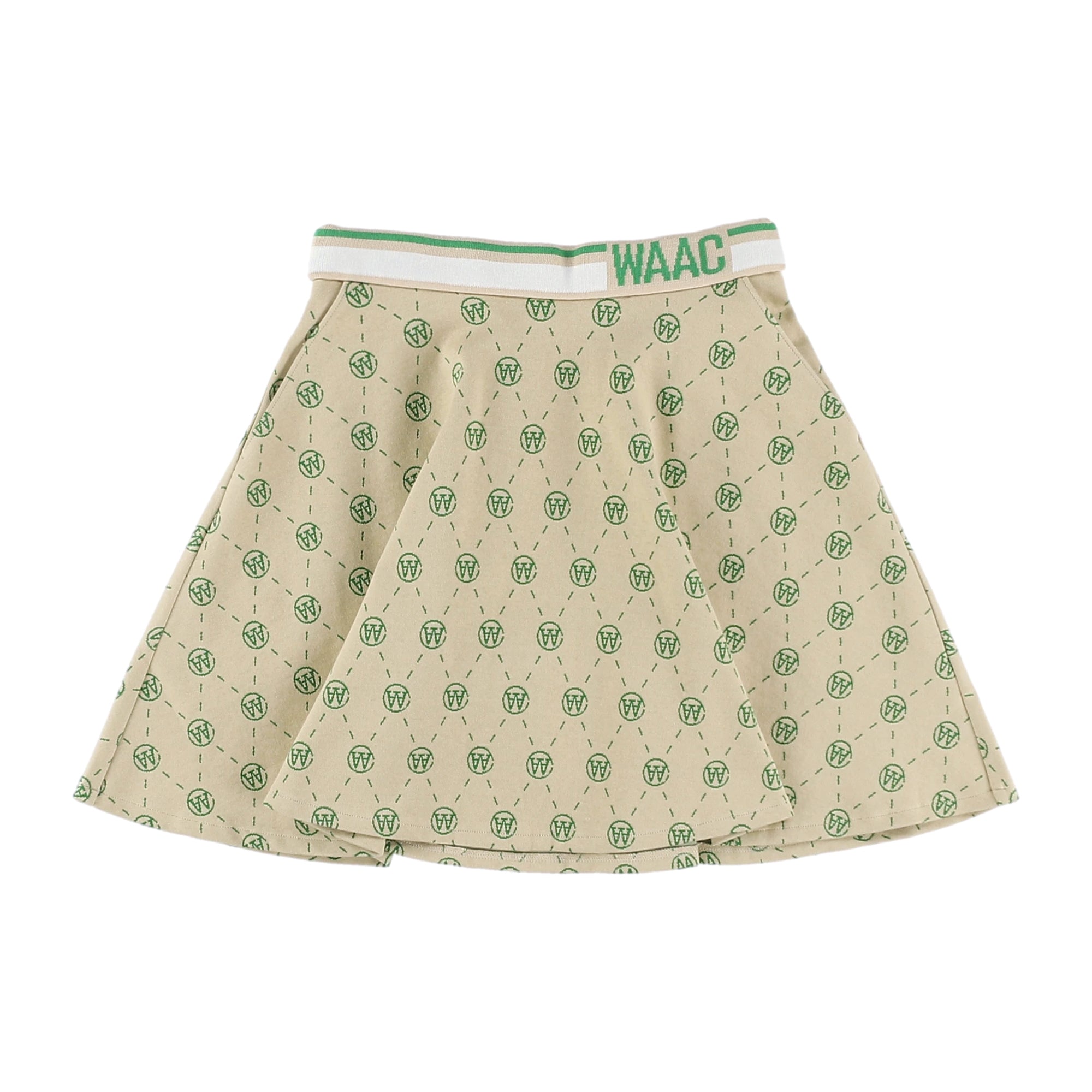 WOMEN サークルロゴストレッチJQD スカート グリーン