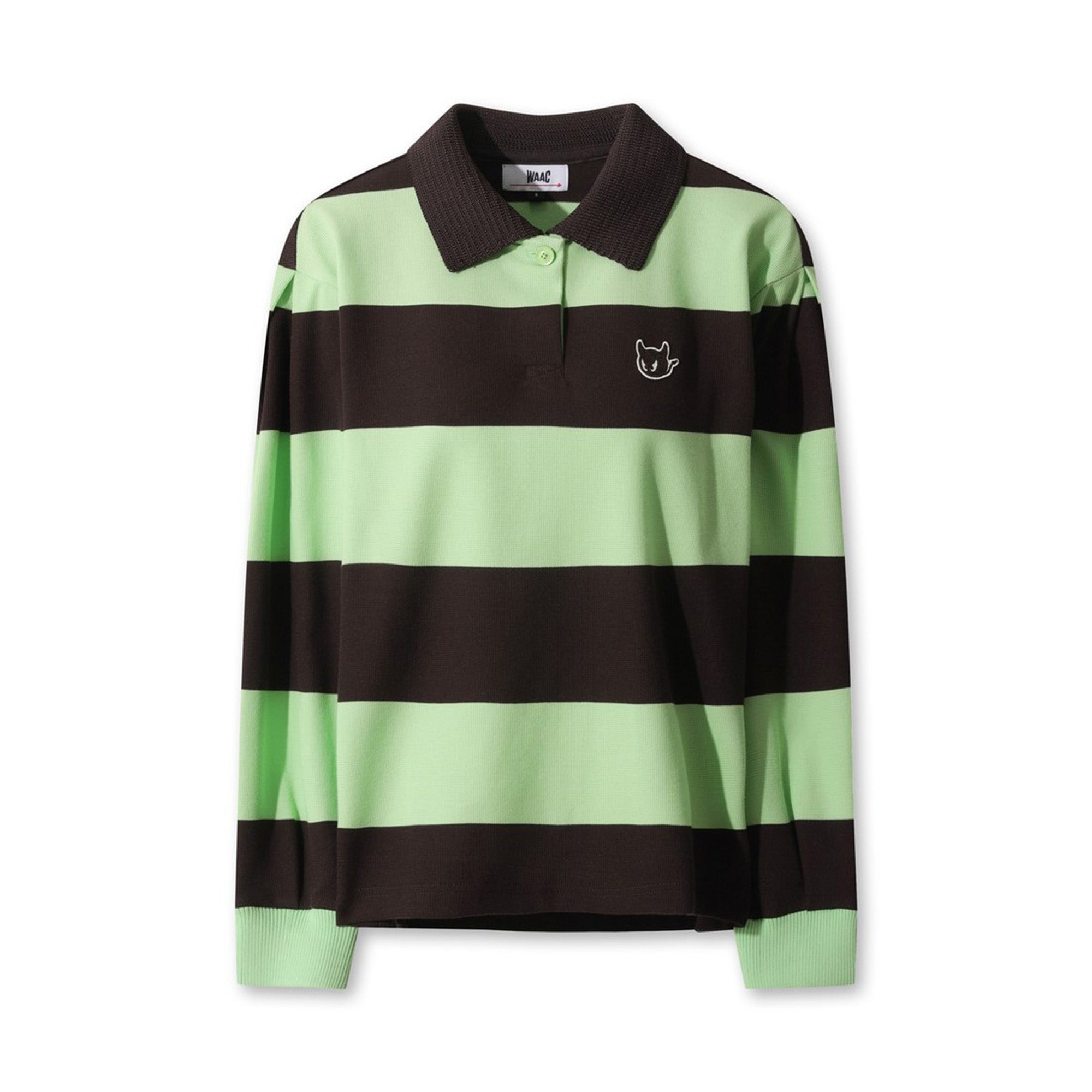 WOMEN リブニットラガーシャツ ミント