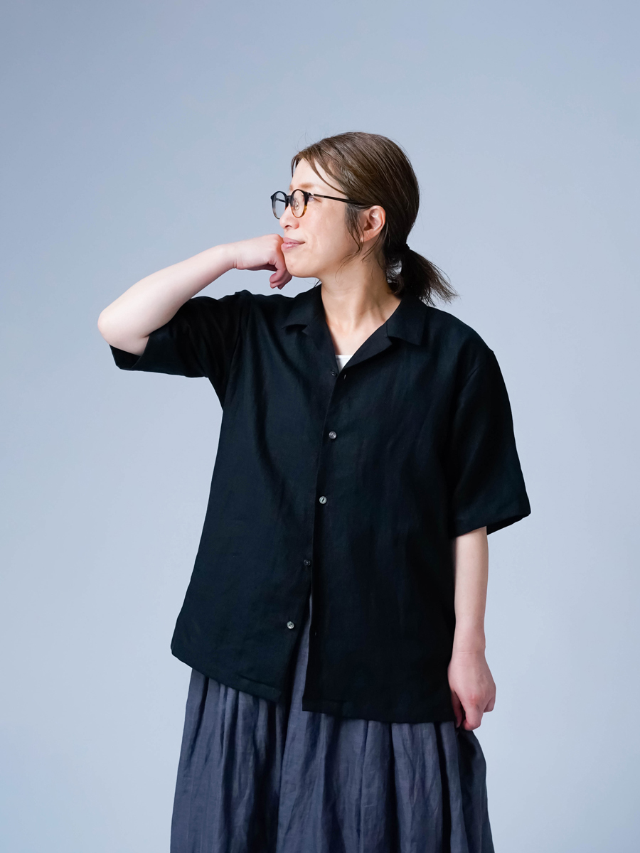 リネンシャツ】程よいヌケ感ほしい方必見！ 半袖 リネン オープン