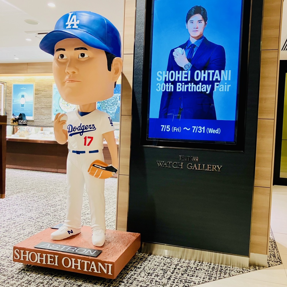 大谷翔平選手ジャンボボブルヘッド期間限定展示7/10～7/17｜正規時計