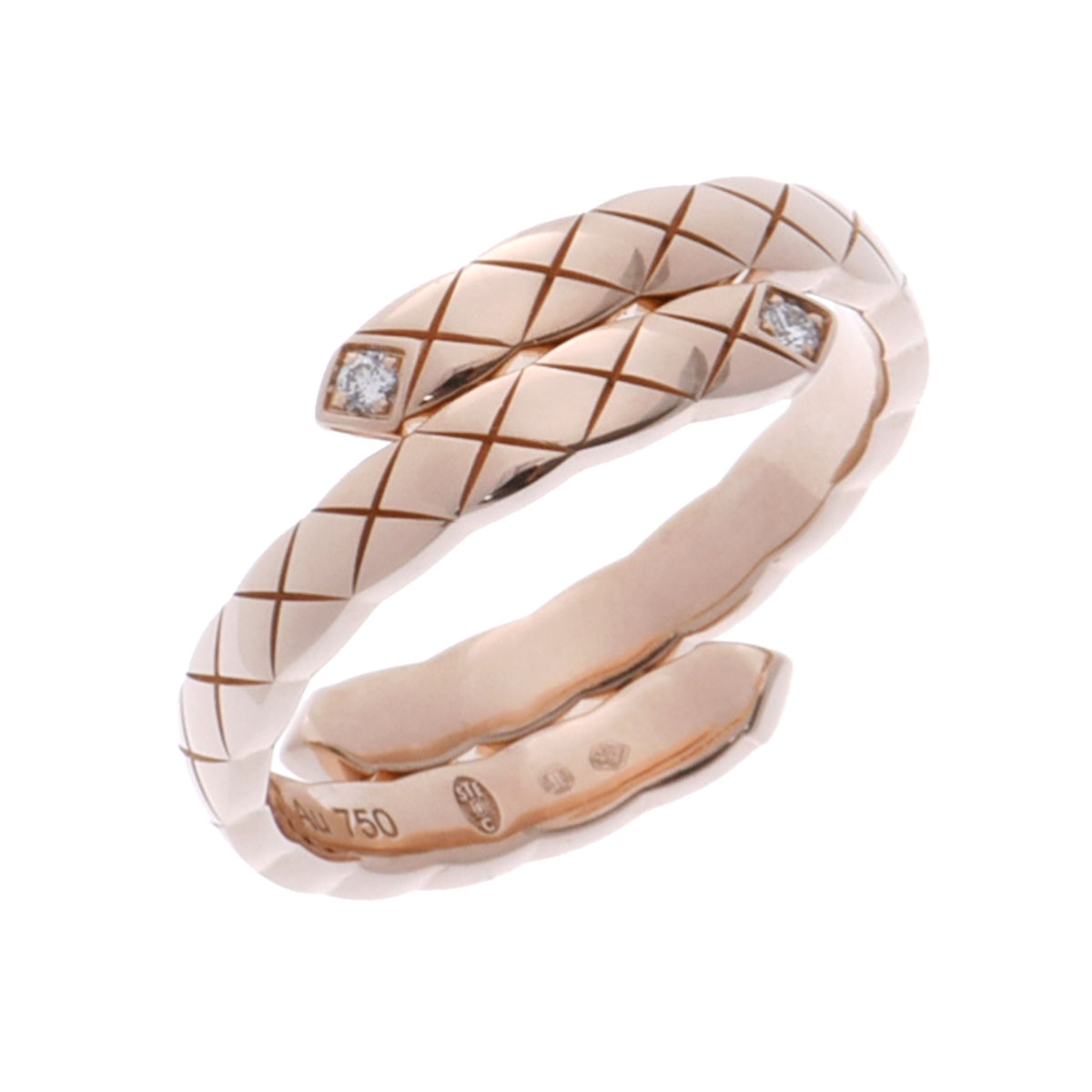 シャネル ココクラッシュリング #57 2PD ゴールド J11969 K18ピンク