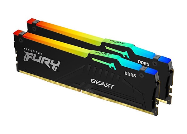 Kingston FURY Beast RGB - DDR5 - kit - 32 GB: 2 x 16 GB - DIMM 288