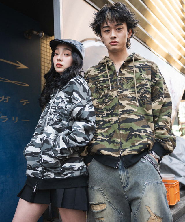 カモフラグラフィックZIPパーカー【一部店舗限定】｜WEGO（ウィゴー