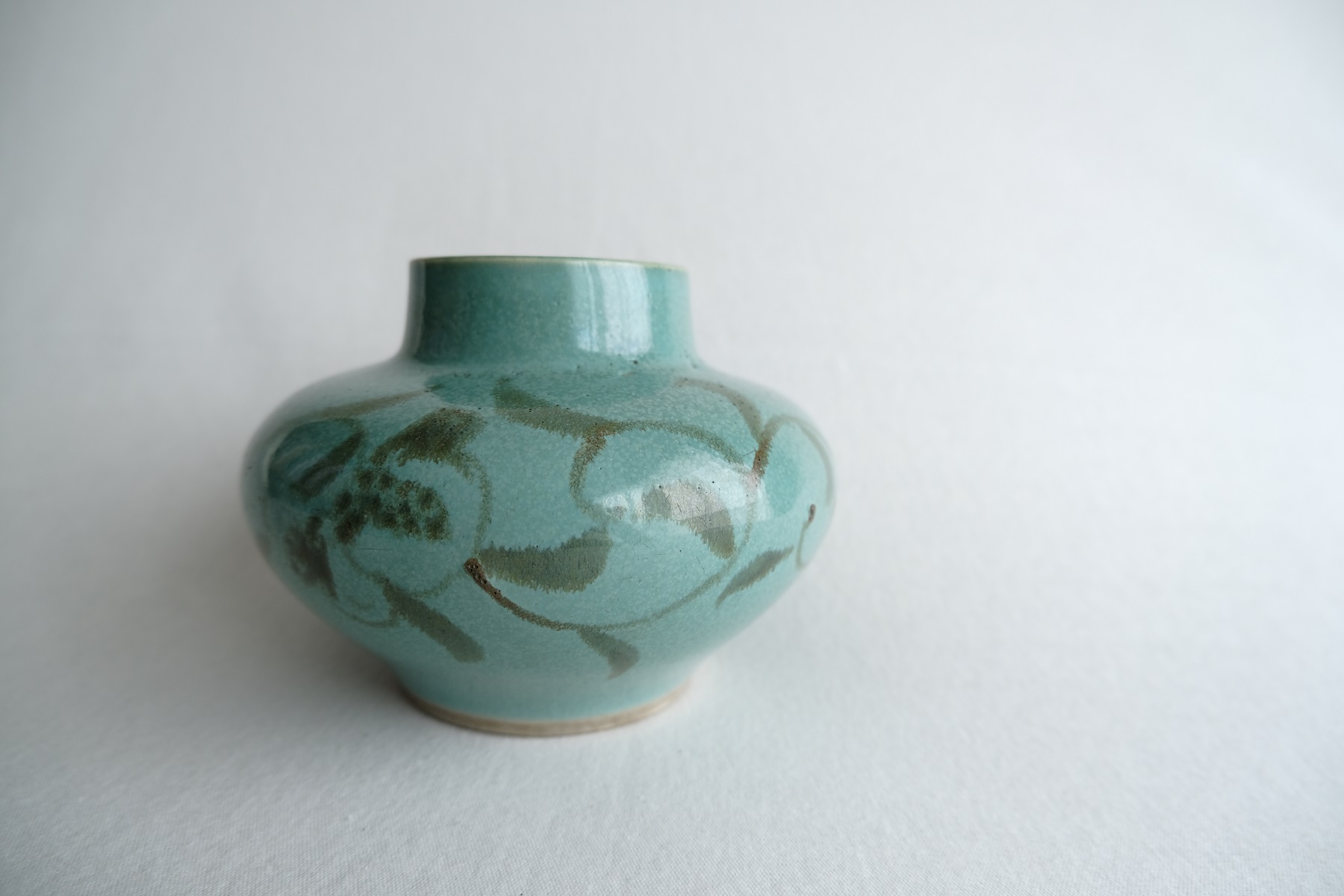 青緑色の壺 | ココロバエ 〜Cocorobae〜 アンティーク雑貨・骨董通販の