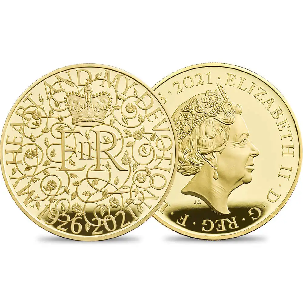 2021 エリザベス女王 生誕95周年記念 10ポンド5オンスプルーフ金貨 未