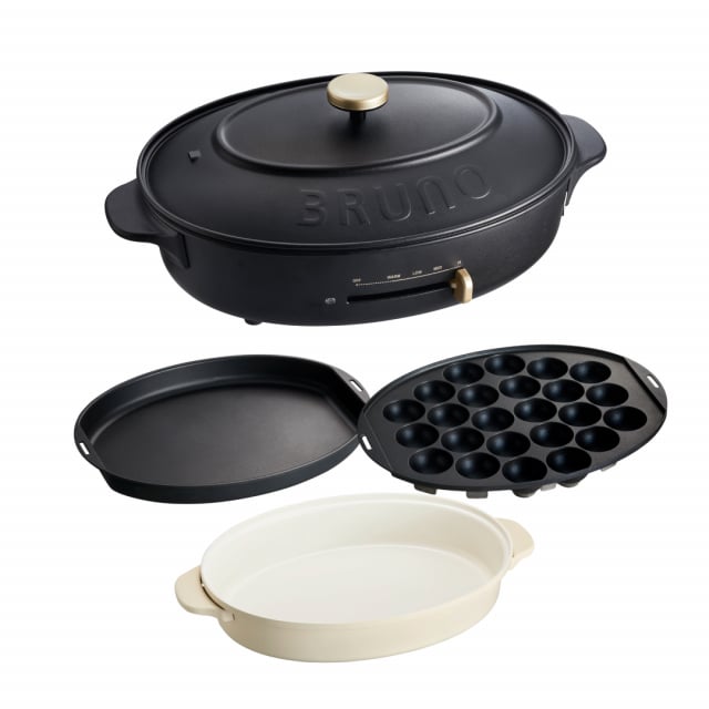 BRUNO(ブルーノ)オーバルホットプレート ブラック[BOE053-BK] [CONCENT