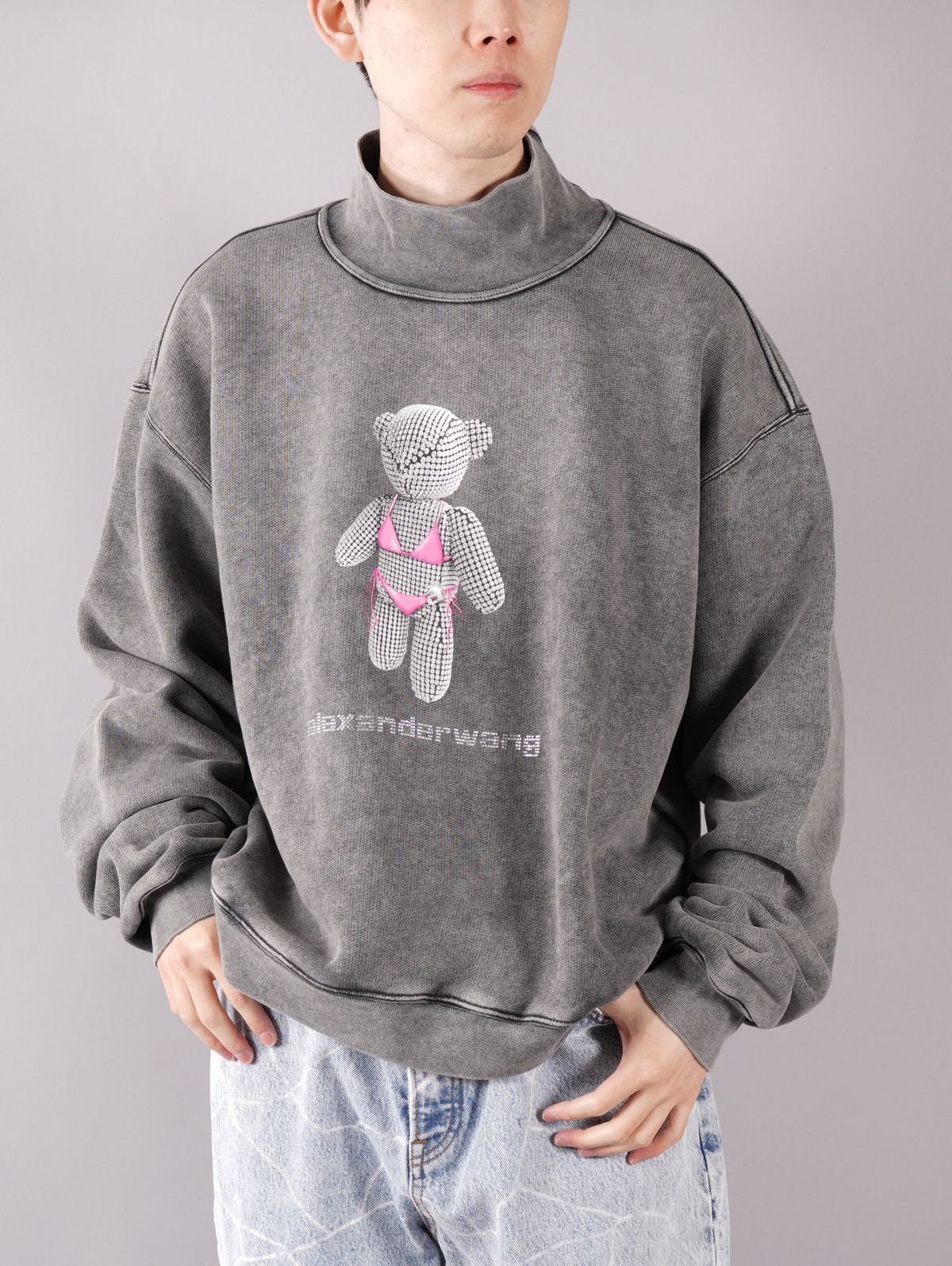 alexander wang - ラスト1点 / CLASSIC MOCK NECK SWEAT SHIRT WITH