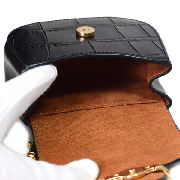 COACH】コーチ クロコダイル エンボスドレザー モーガン チェーン