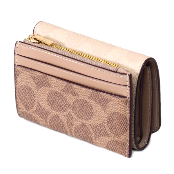 COACH】コーチ 財布 カードケース付き コーティングキャンバス レザー