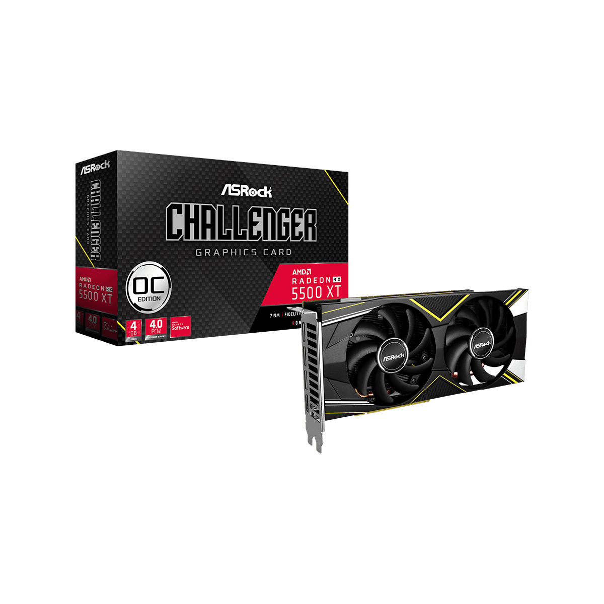 RX 5500 XT Challenger D 4G OC | ASRock(アスロック) Radeon RX 5500