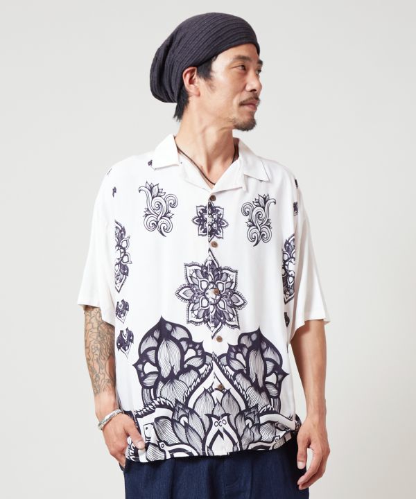 アーティットメンズシャツ【Amina×VORRUK】(WHITE): 『チャイハネ