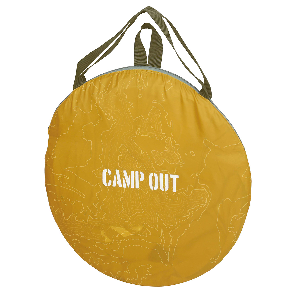 キャンプアウト ポップアップテントフルクローズ（オールドイエロー
