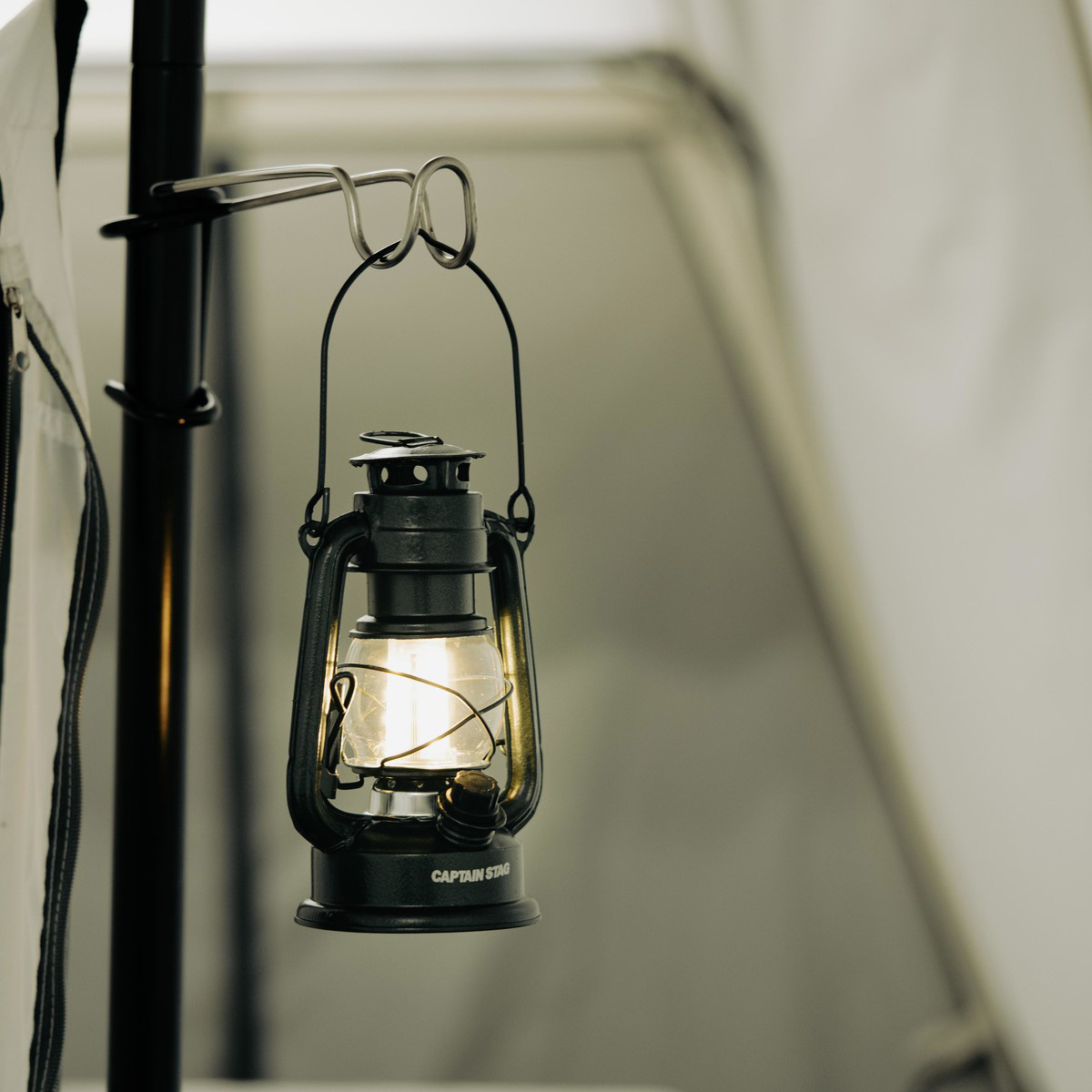 アンティーク暖色LEDランタン（ハンマートン グリーン） - アウトドア