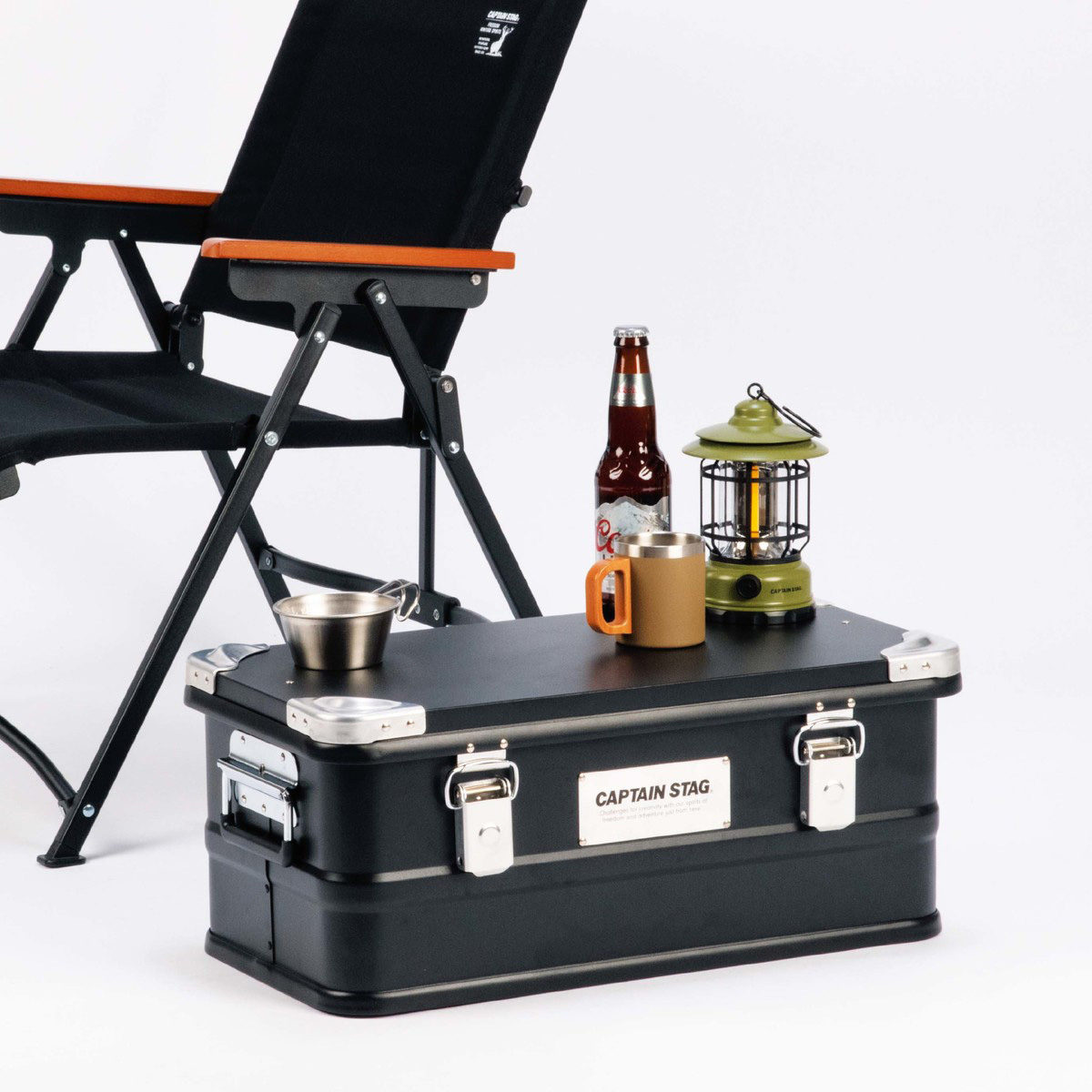 ブラック アルミコンテナボックス 30L - アウトドア・キャンプ用品