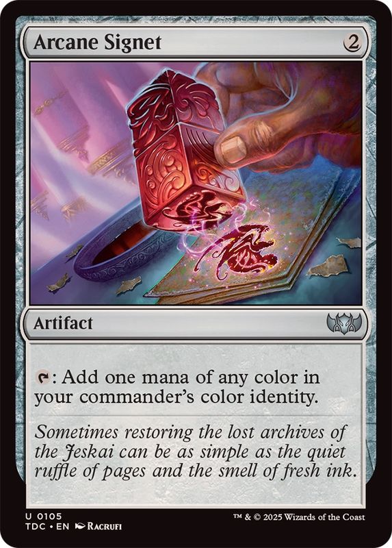 秘儀の印鑑/Arcane Signet《英語》【TDC】