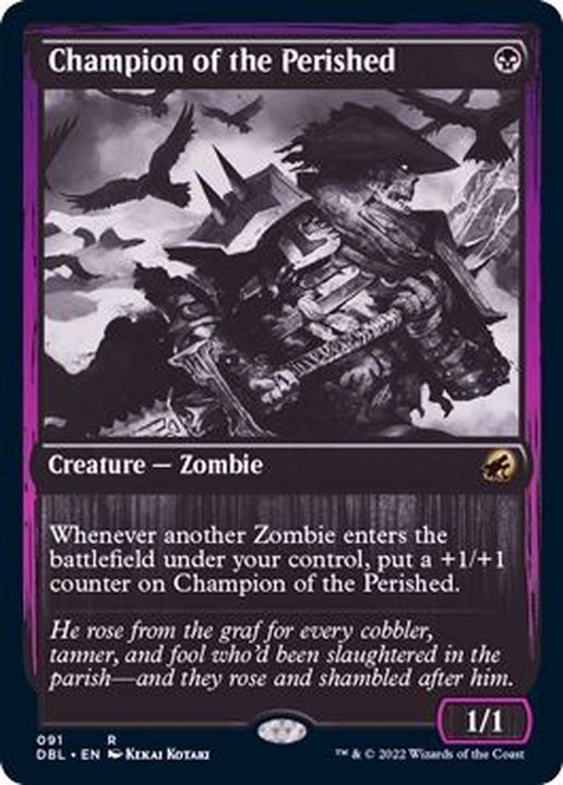 FOIL)滅びし者の勇者/Champion of the Perished《英語》【DBL】