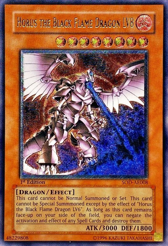 状態A-〕☆旧アジア☆ホルスの黒炎竜LV8【レリーフ】{SOD-AE008