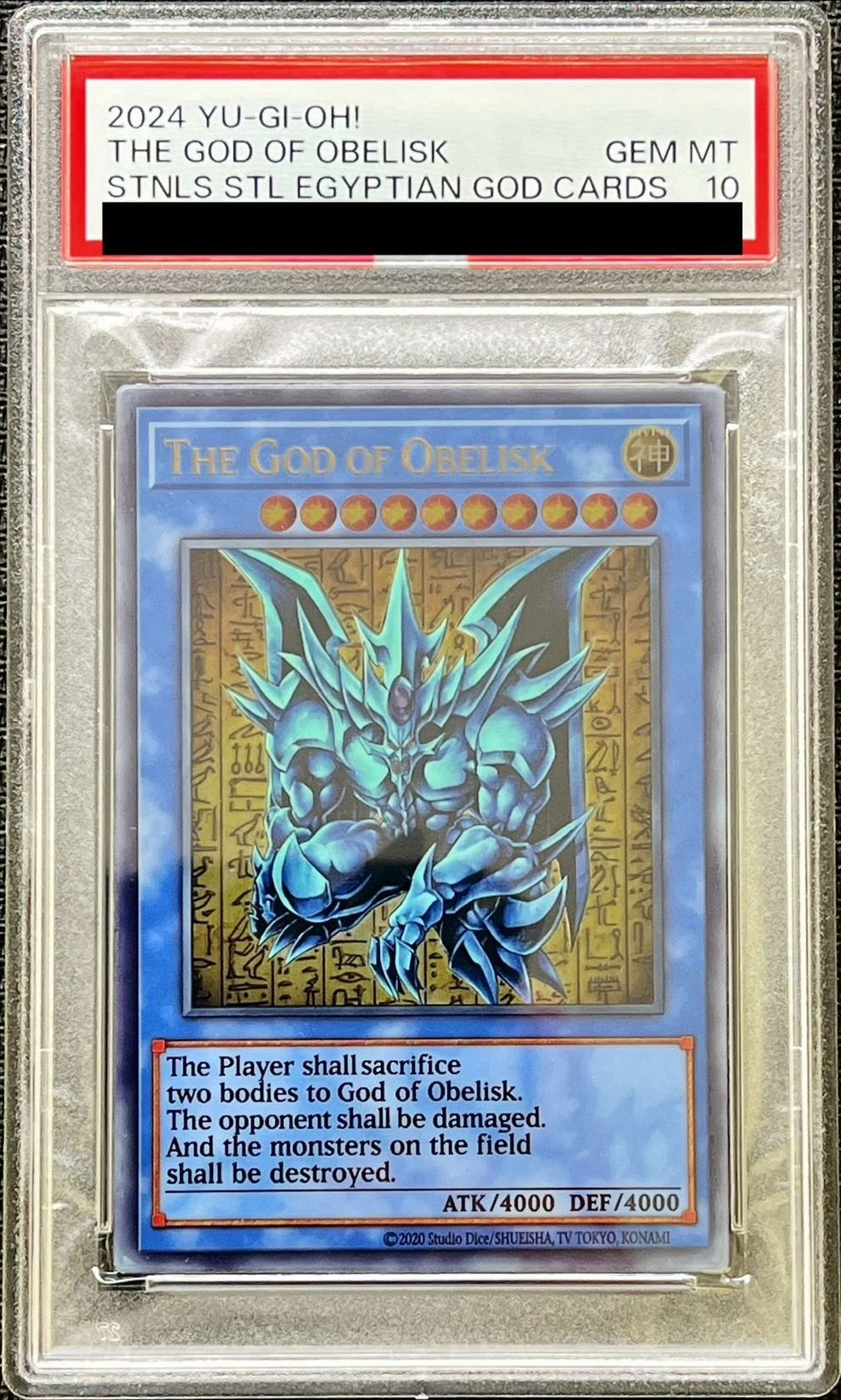 PSA9 オベリスクの巨神兵 G4-02 シークレット 遊戯王 PSA10 PSA9