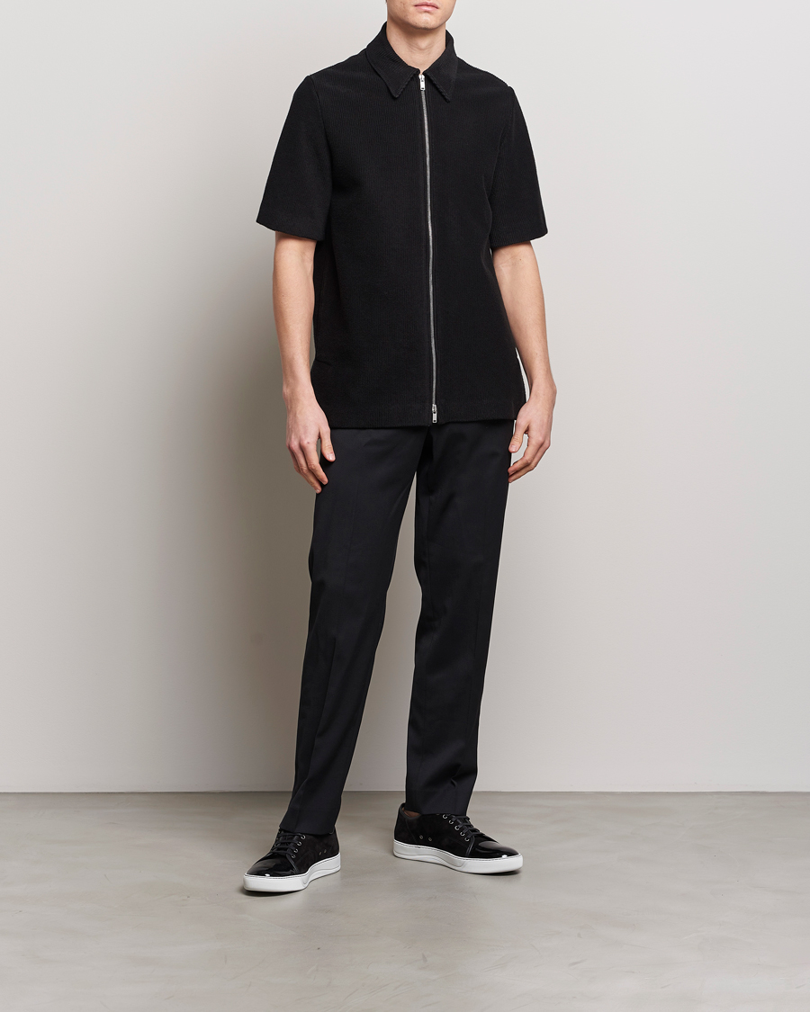 Jil Sander Full Zip Camp Shirt Black at CareOfCarl.com