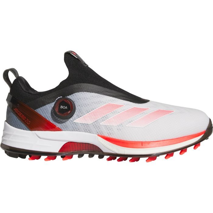 adidas Adizero ZG BOA Spikeless Golf Shoes Cloud White/Lucid Red