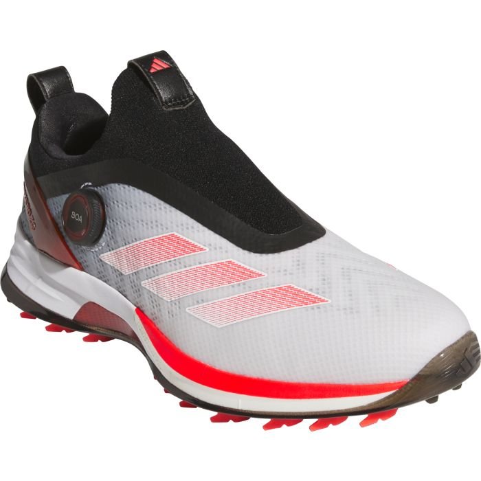 adidas Adizero ZG BOA Spikeless Golf Shoes Cloud White/Lucid Red