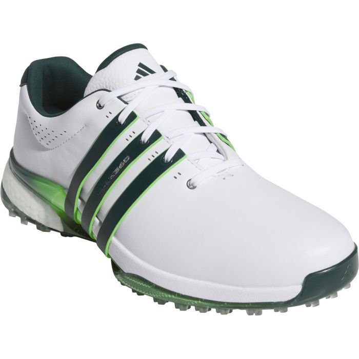 adidas Tour360 25 Spikeless Golf Shoes Cloud White/Aurora Ivy/Lime