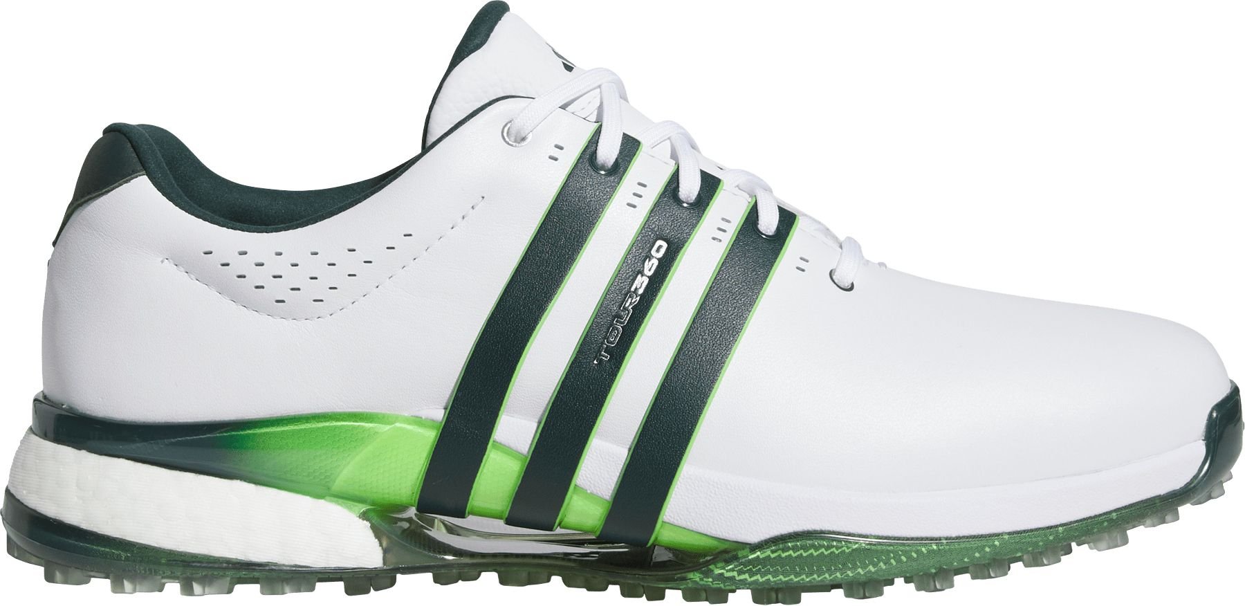 adidas Tour360 25 Spikeless Golf Shoes Cloud White/Aurora Ivy/Lime