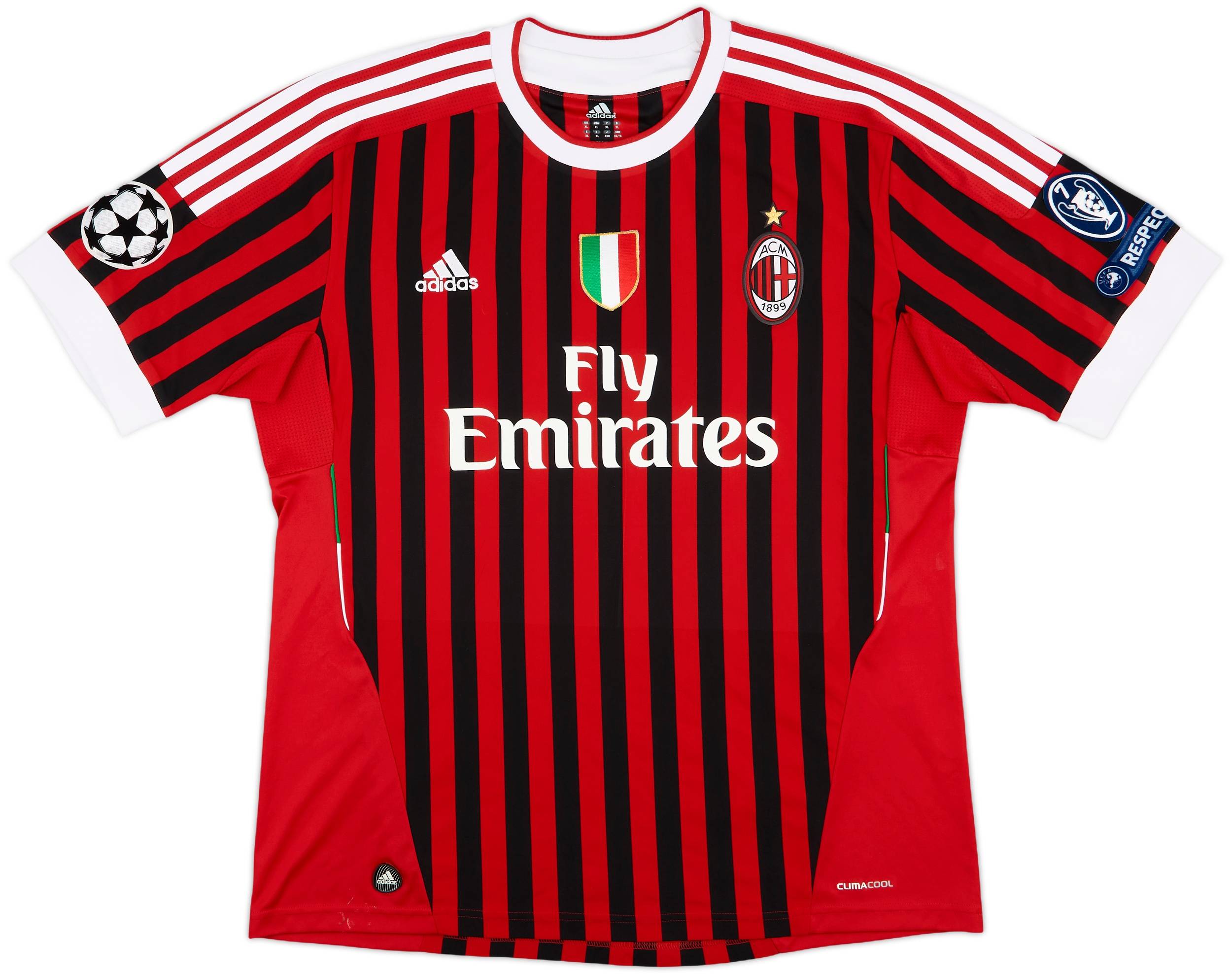2011-12 AC Milan Home Shirt Ibrahimovic #11 - 4/10 - (XL)