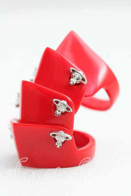 ヴィヴィアンウエストウッド 中古 / レジンアーマーリング M(14号） 赤