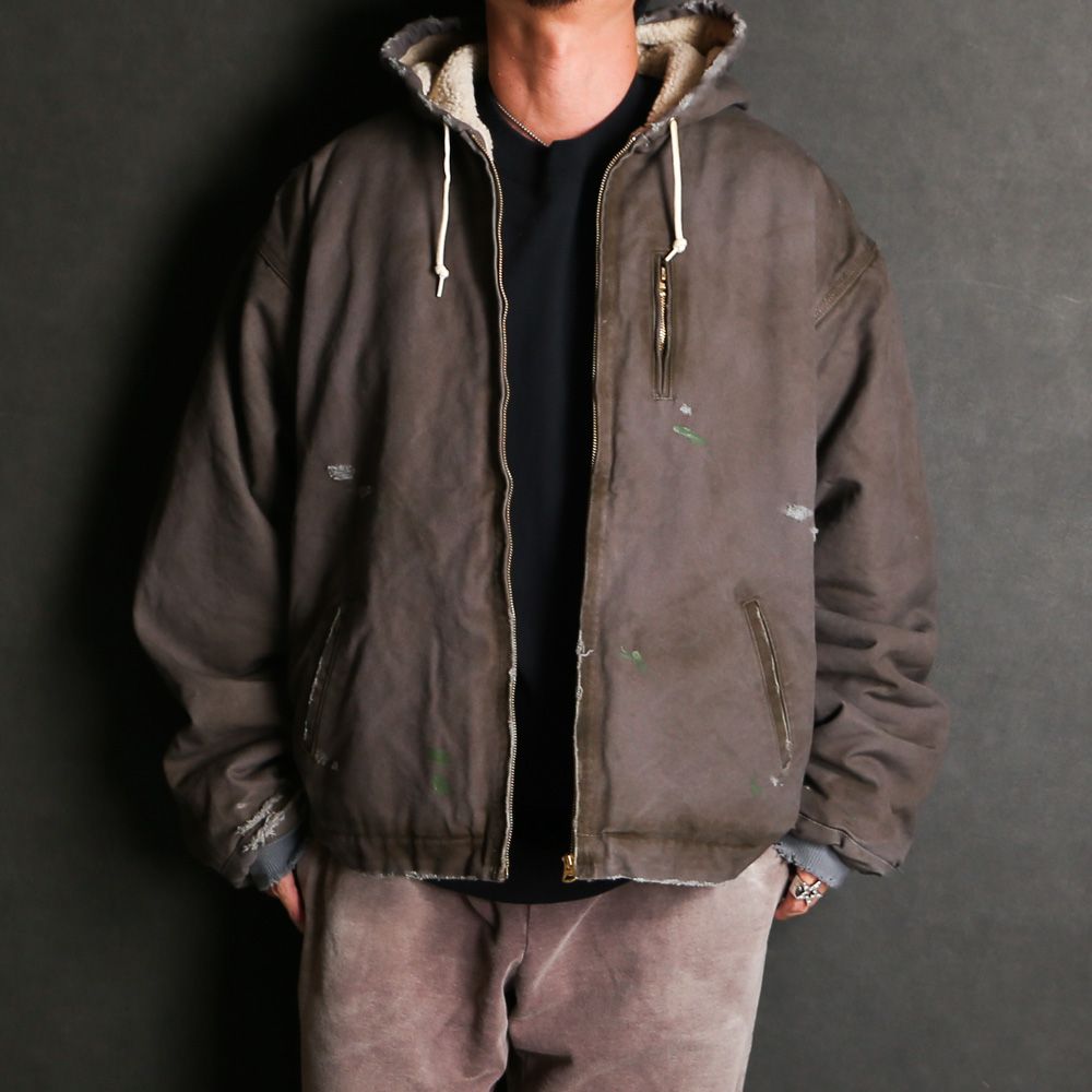 KAMIYA - BORO Duck Blouson - GRAY / ボロ ダック ブルゾン