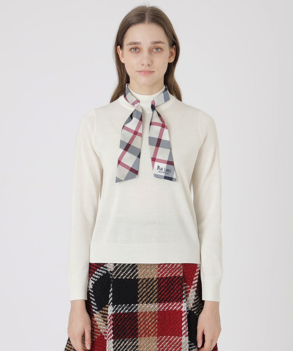 ウールアクリルブレンドスカーフニット（ニットウェア）｜BLUE LABEL