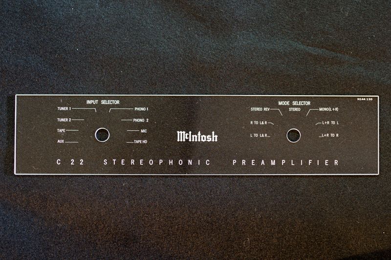 マッキントッシュC22用ガラスパネル｜🔵オーディオ - （McIntosh