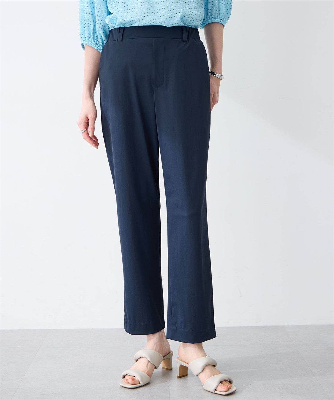 美モーションCOOL】クールストレートパンツ【接触冷感・UVカット