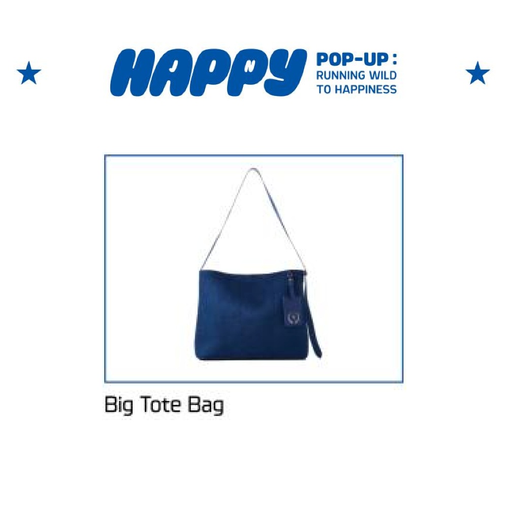 BTS Jin HAPPY POP-UP : RUNNING WILD TO HAPPINESS Big Tote Bag [2nd