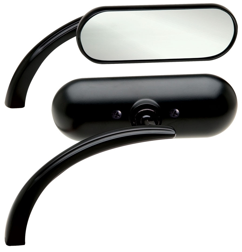 MICRO ミニオーバルミラー ブラック - Arlen Ness | アンバーピース