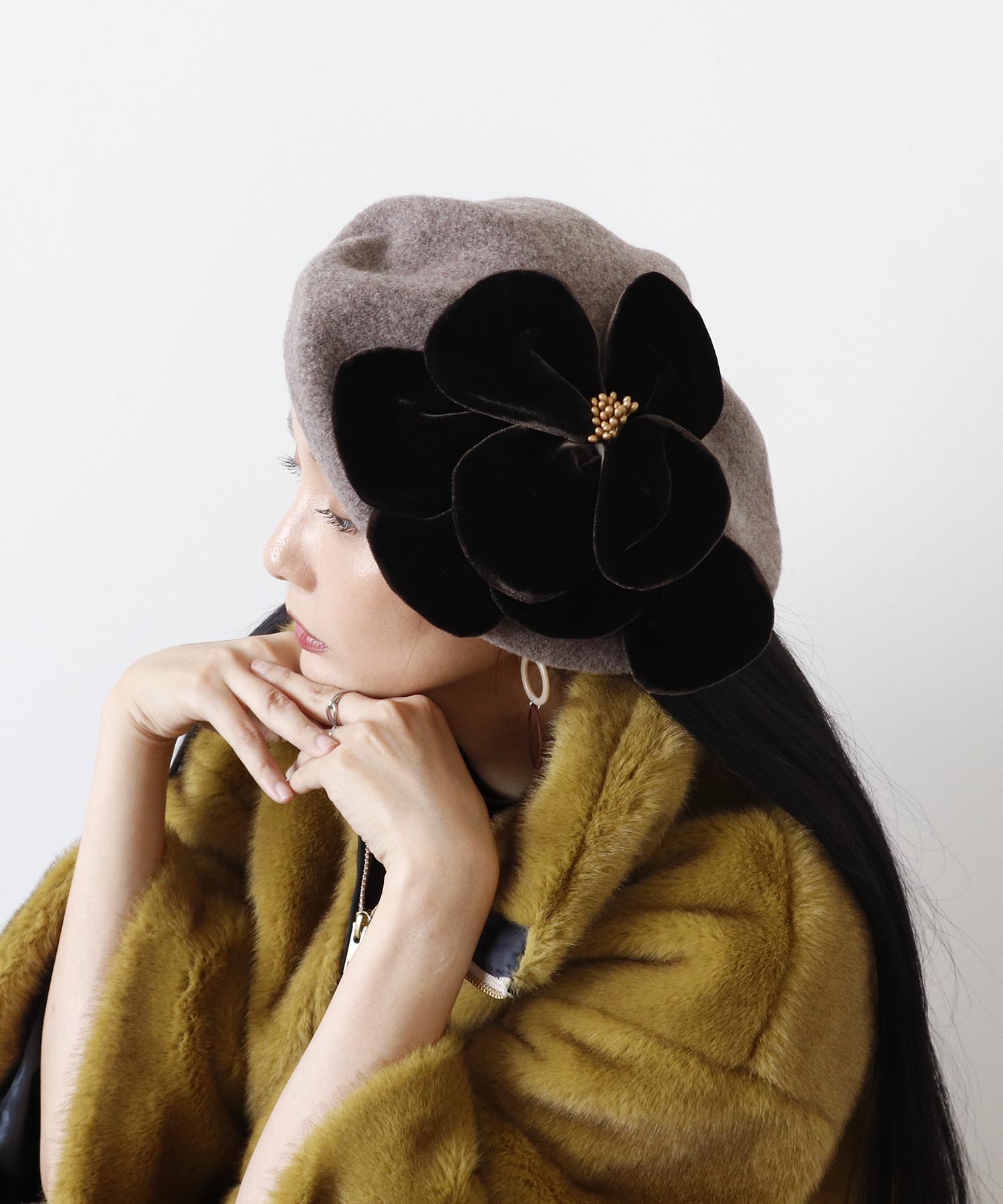 一部店舗・WEB限定＞花びらベレー | AND ON JIONE STORE（アンドオン