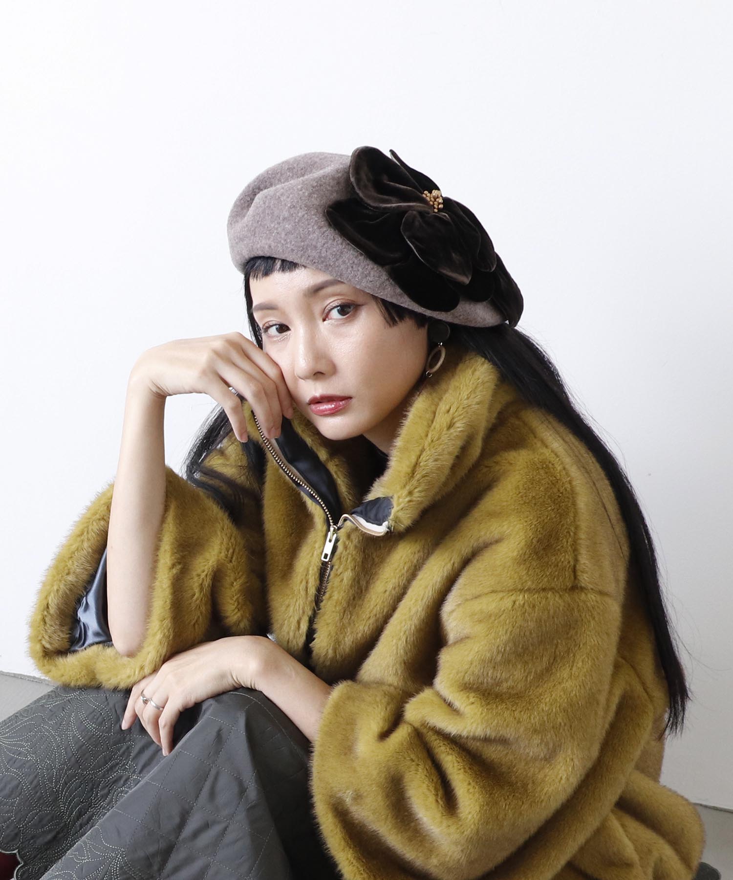 一部店舗・WEB限定＞花びらベレー | AND ON JIONE STORE（アンドオン