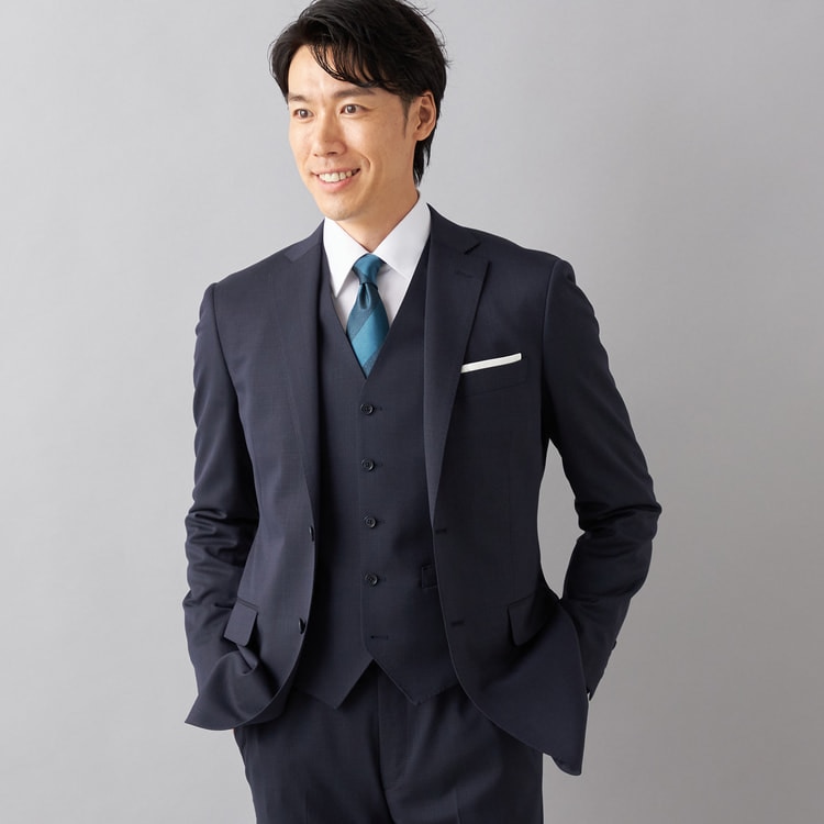 アウトレット】リサイクル素材使用 洗える ストレッチ スリーピース