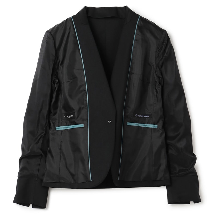 アウトレット】洗えるスーツ ストレッチ テーラードジャケット 黒