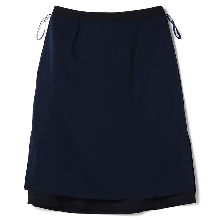 エアクール 洗えるキレイスーツ セミフレアスカート 紺 セットアップ