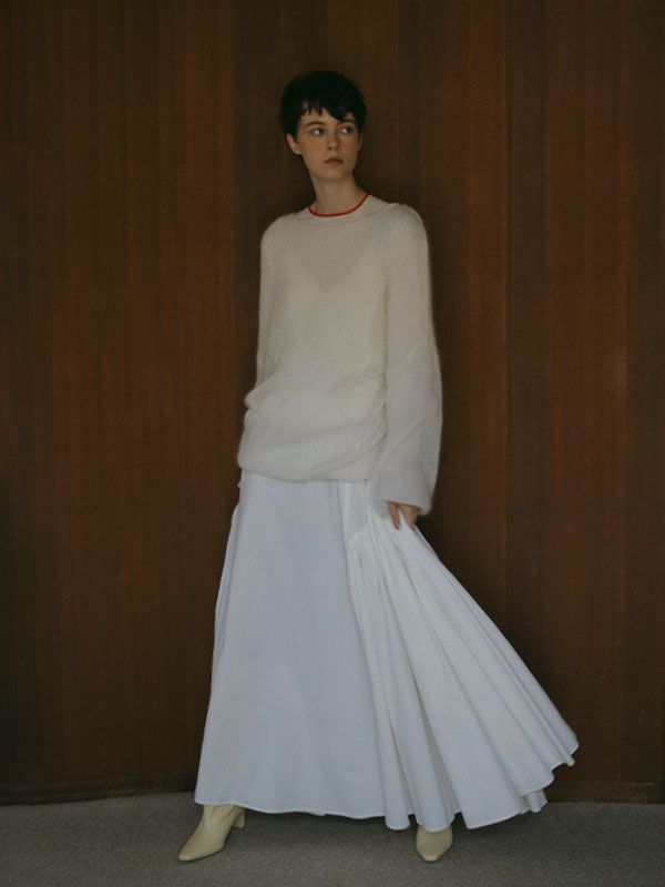 ETRE TOKYO - ボリュームスリーブモヘヤニットプルオーバー - WHITE