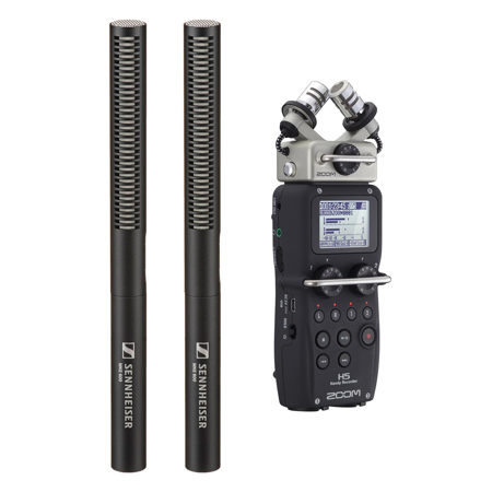 Sennheiser 2x MKE 600 Shotgun Microphone, Bundle with Zoom H5