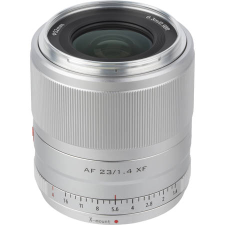 Viltrox AF 23mm f/1.4 XF Lens for Fujifilm X, Silver AF 23/1.4 XF