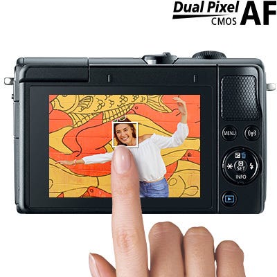 Canon EOS M100 Mirrorless Camera, EF-M 15-45mm & 55-200mm IS STM