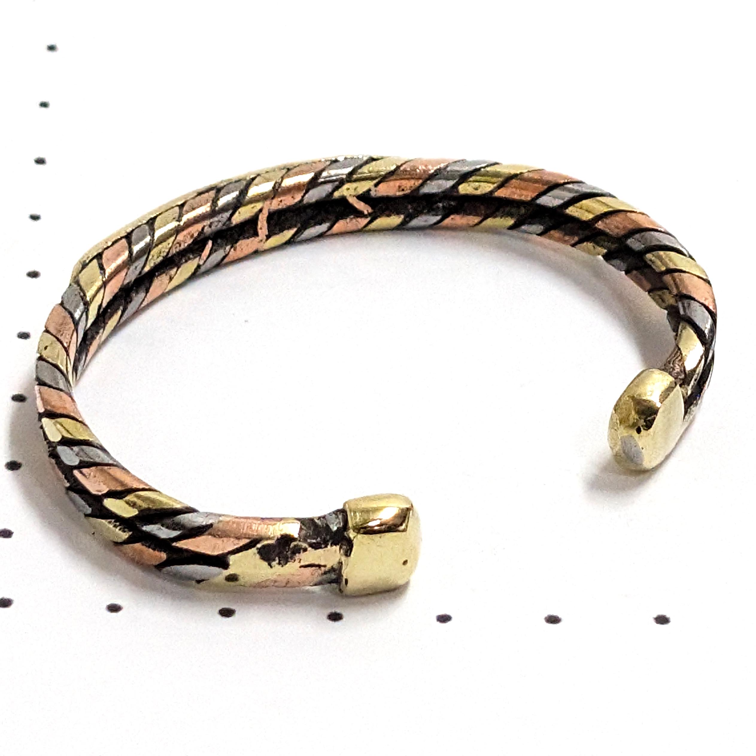 銅線 ブレスレット アフリカン バングル （p851-07） - アフリカ雑貨店