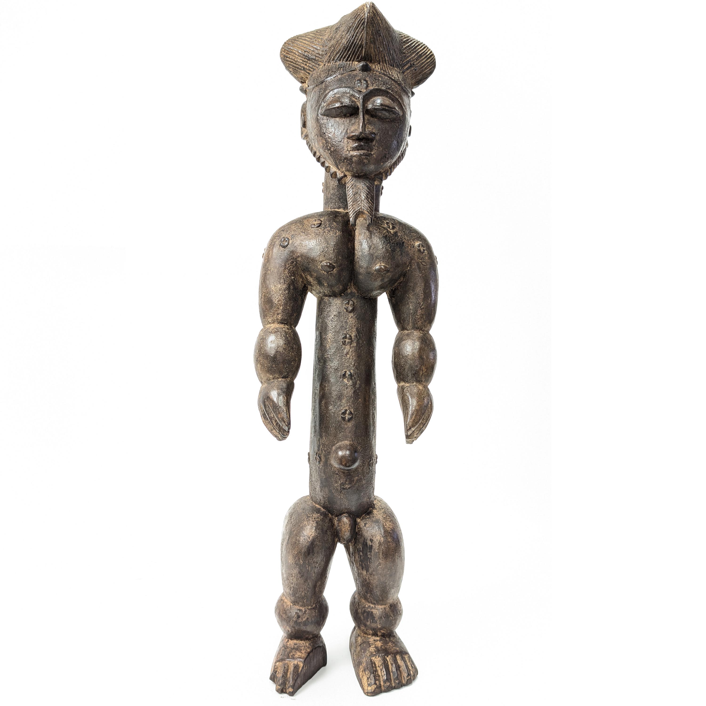 東南アジア アフリカン美術 古銅 人物像 置物 V 7924 【公式通販】