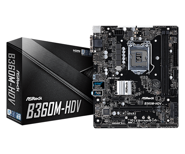 ASRock B360M マザーボード + Intel Core i5-8400 ASRock > B360M-HDV