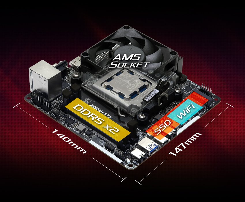 ASROCK DeskMini X600-STX WiFI内蔵 ASROCK DeskMini X600-STX WiFI内蔵 ASRock > DeskMini X600 Series
