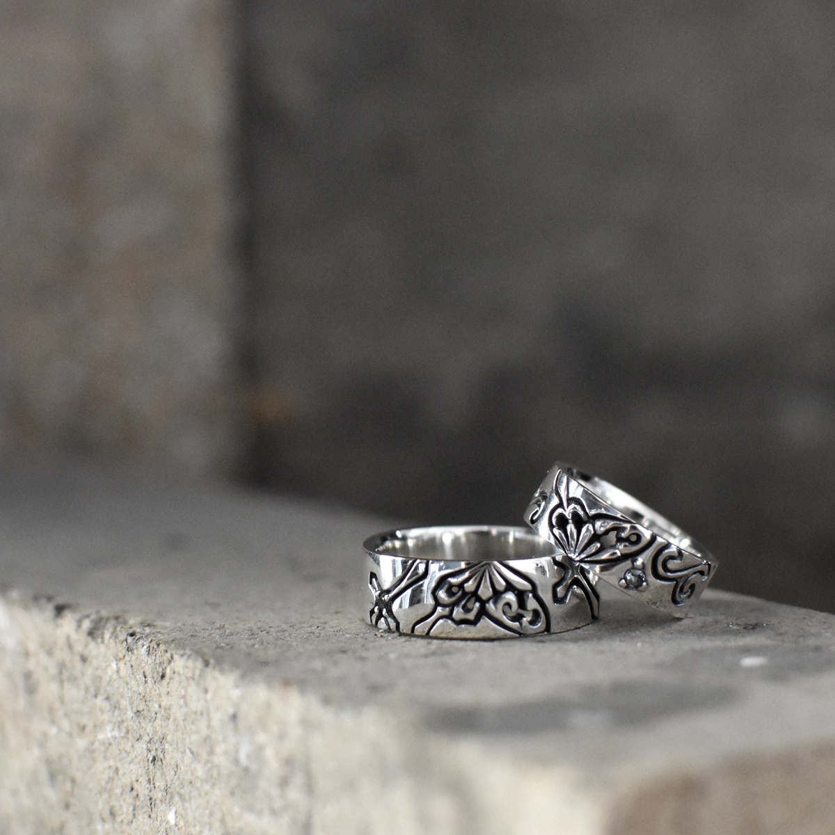 アゲハ 蝶 デザイン シルバー925 リング 指輪 ペア レディース [誕生石